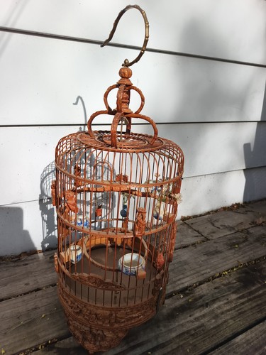 Antique chinese bamboo bird - antique,