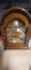 Vintage 1970s Mappin & Webb tempus fugit walnut mantel clock Elliot movement 10"