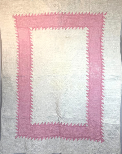 Antique 1880s pink white - antique,
