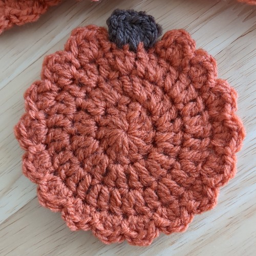 Handmade pumpkin coaster - pumpkin,