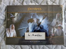Ian McKellen Signed Gandalf A4 Display Lord of The Rings Autograph