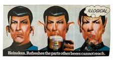 Vintage 1975 Star Trek The Original Series Mr Spock Heinekens Beer Advertisement