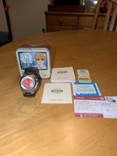 Fossil Big Tic Fire Breathing Dragon Watch JR8198 Black Leather Strap