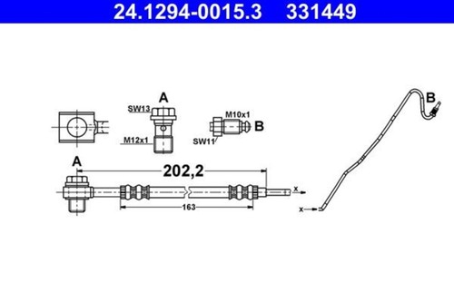 Brake hose ate - brake,
