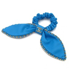 Auth CHANEL Blue Leather Other Jewellery