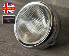 fits: SUZUKI GN 125 1982-2017 NEW ROUND CHROME HEADLIGHT HEAD LIGHT UK :-)