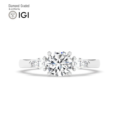 Round diamond trilogy - diamond, ring