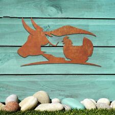 Rusty Metal Cow, Dog and