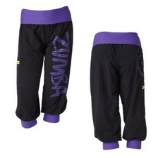 Zumba Up Down Cargo Capris - Black with Purple  ~ M  L  XL ~ New! Free Shipping