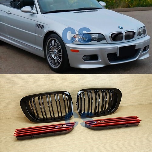 Shiny black front grille - black, m