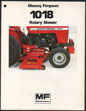 Massey Ferguson "MF 1018" Rotary Mower Brochure Leaflet