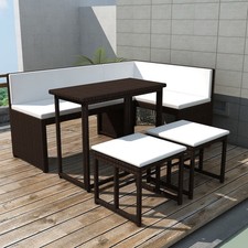 Garden Furniture Set Brown