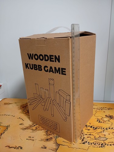 Wooden kubb game viking - or,
