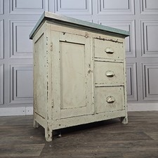 Antique painted pine cupboard - antique,