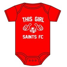 SOUTHAMPTON FC BABY GROW BABY VEST THIS GIRL LOVES SAINTS FOOTBALL CLUB 0-18 M