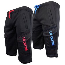 X2 Mens Fleece Short Sport Casual Elasticated Pockets Shorts Cargo