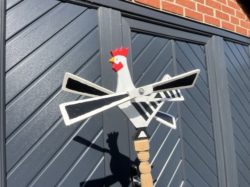 Rooster whirligig wind spinner - whirligig,
