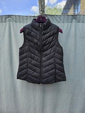 Primark Black Puffer Waistcoat Bodywarmer Size M UK 12-14 New