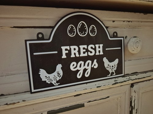 Fresh eggs sign - cute, coop