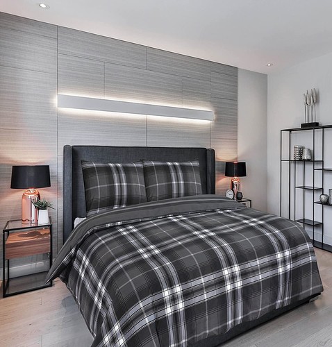 Highland tartan check grey - tartan,