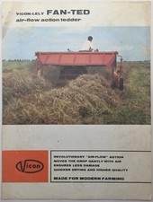 Original Brochure For Vicon Lely Fan-Ted Air Flow Action Tedder