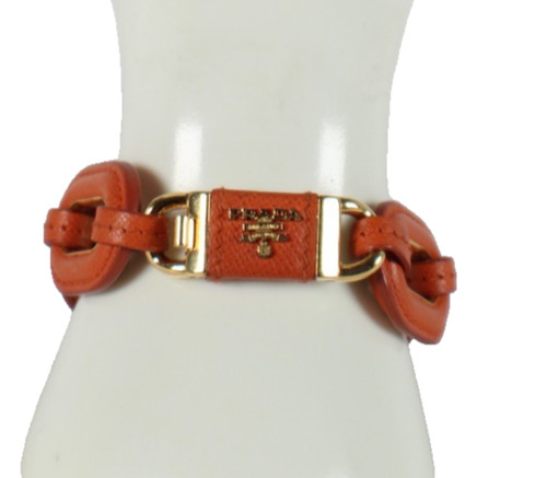 Prada orange saffiano leather - saffiano,