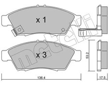 Brake pads 22-0437-0 METELLI