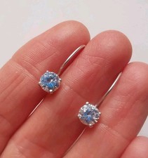 Sterling Silver Cute CZ Dangle Earrings R80H