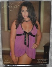 XL Purple Open Babydoll Lace