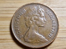 2p 1981 - Badge of the Prince of Wales / Elizabeth II Circulated Coin NEW PENCE