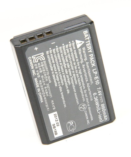 Genuine canon e10 - genuine, battery