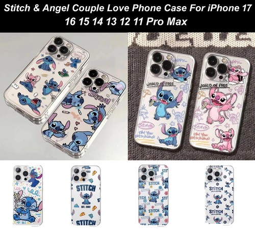Stitch angel couple - love, phone