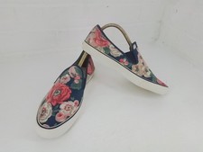Cath Kidston Ladies Canvas Slip On Shoes Floral Design Size 7