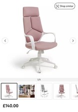 Habitat Alma high back office chair- pink RRP:£140