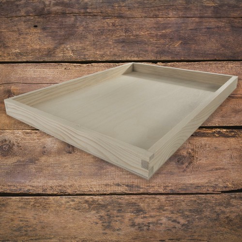 Rectangular shallow pine - shallow, tray