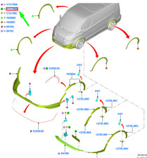 FORD TRANSIT CUSTOM MK1 Front Hardware Kit 1904974 NEW GENUINE