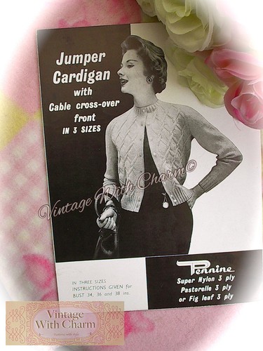 Vintage 1950s knitting pattern - knitting,