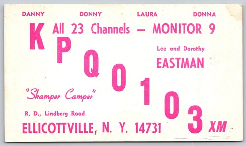 Vintage qsl postcard - vintage,