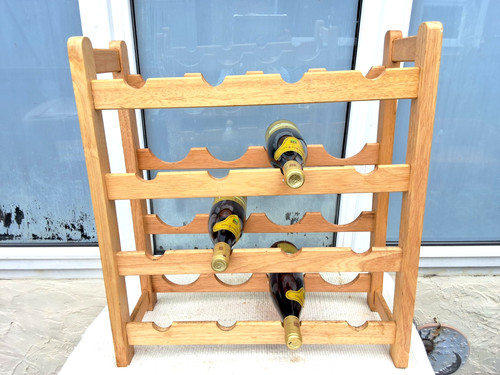 Free standing bottle wooden - 16,