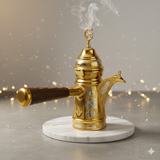 Syrian Copper Jug Dallah - 100% Copper, Ornately Engraved, High Quality