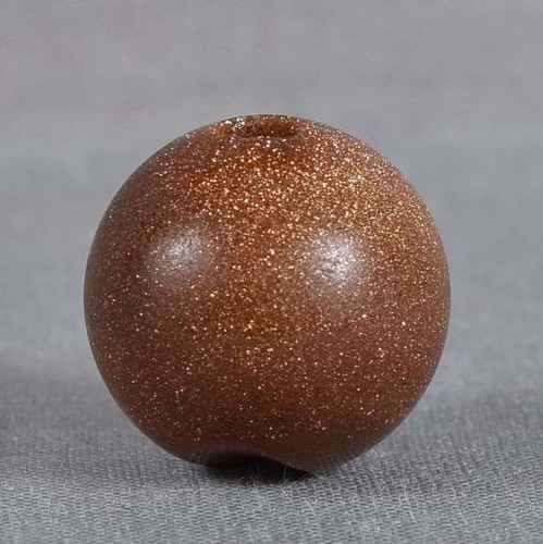 19c aventurine glass ojime - aventurine,