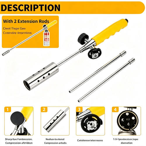 Extendable long weed - long, burner