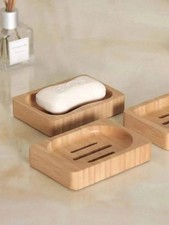 Natural Wooden Bamboo Soap Dish Storage Holder Kitchen Accessory Soap Holder