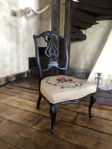 Antique tapestry upholstered - tapestry,