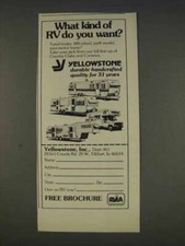 1977 Yellowstone Motor Home Ad