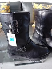 Marks and Spencer Insolia Women's Leather Mid Calf Pull On Boots Size 5