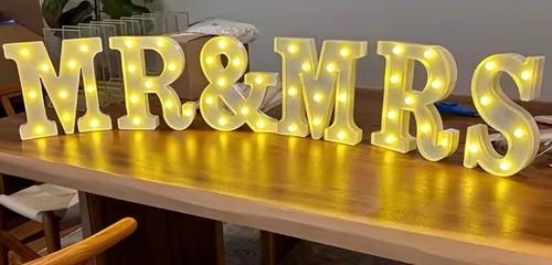 Mrs led light up marquee - mr,