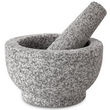 Mortar and Pestle Set Stone Ginger Garlic Crusher for Kitchen Unpolished Okhli