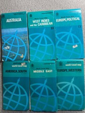 6x BARTHOLOMEW WORLD TRAVEL