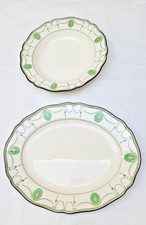 2 Rare Vintage ROYAL DOULTON COUNTESS Dishes - Large oval platter & rimmed bowl
